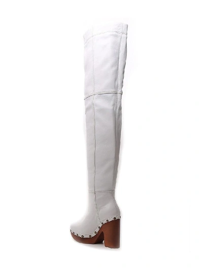 Shop Jacquemus Sabot Knee In White
