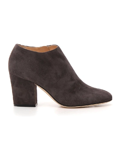 Shop Sergio Rossi Suede Ankle Boots In Grey