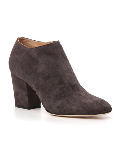 Shop Sergio Rossi Suede Ankle Boots In Grey