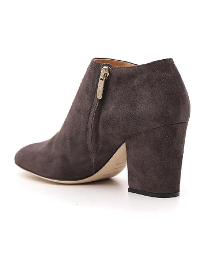 Shop Sergio Rossi Suede Ankle Boots In Grey