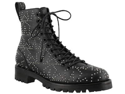 Shop Jimmy Choo Cruz Star Studded Boots In Black