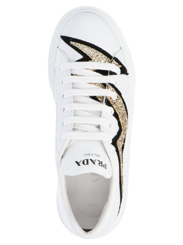 prada lightning bolt sneakers