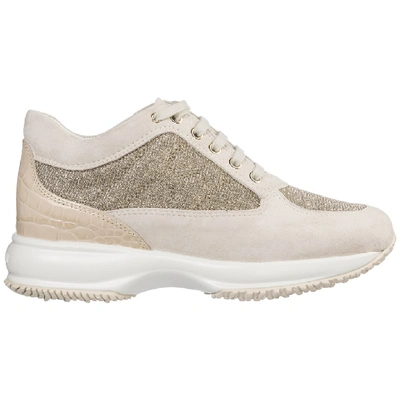 Shop Hogan Interactive Sneakers In Beige