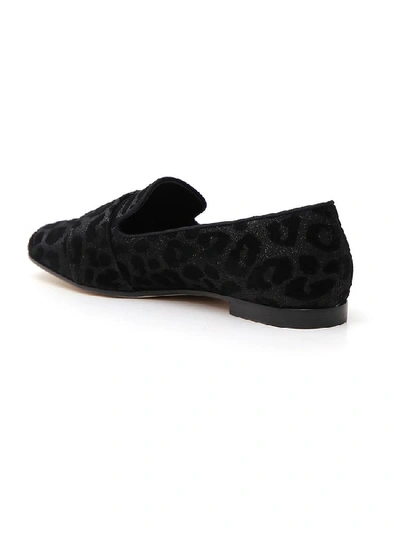 Shop Dolce & Gabbana Leopard Print Loafers In Brown