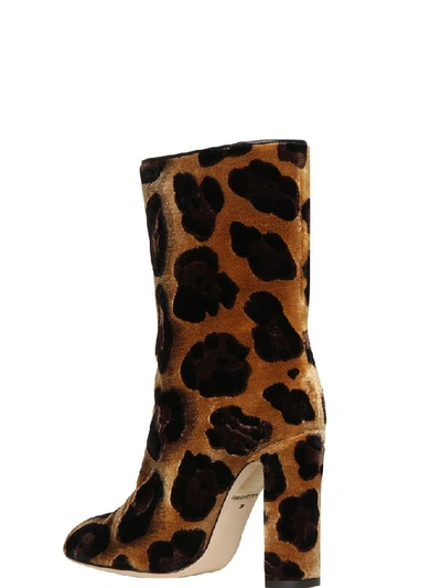 Shop Dolce & Gabbana Animal Print Boots In Multi
