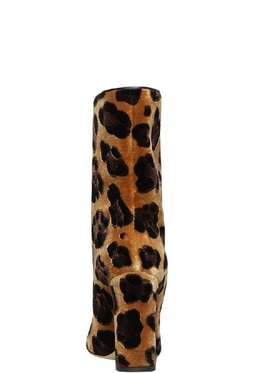 Shop Dolce & Gabbana Animal Print Boots In Multi