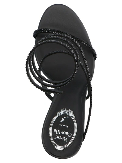 Shop René Caovilla Cleo Sandals In Black