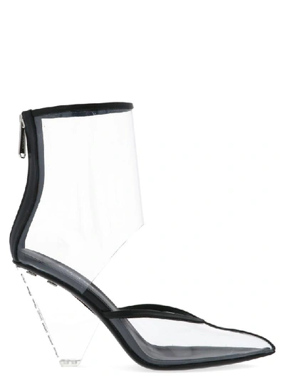 Shop Balmain Livy Sheer Panelled Ankle Boots In Black