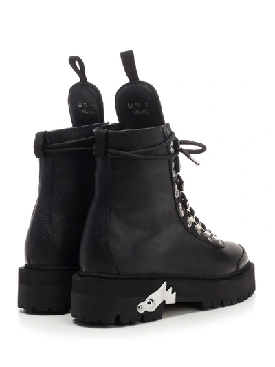 Shop Off-white Lace-up Hiking Boots In Black