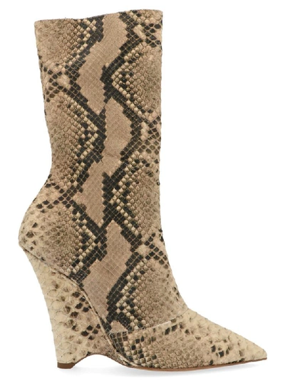 Shop Yeezy Animalier Wedge Ankle Boots In Multi