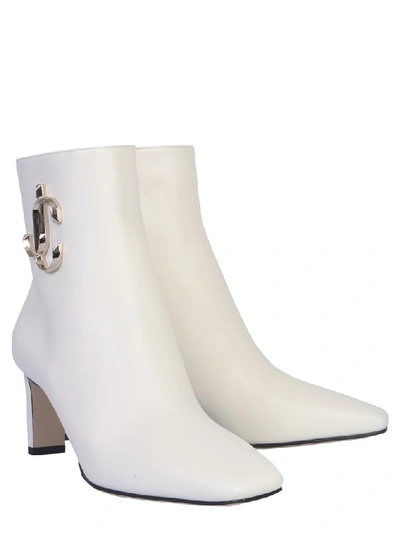 Shop Jimmy Choo Minori Ankle Boots In White