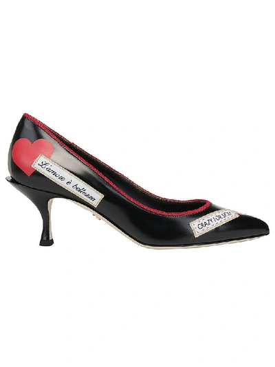 Shop Dolce & Gabbana Dg Amore Pointed Toe Pumps In Multi
