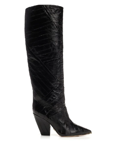 Shop Tory Burch Lila Knee High Boots In Black