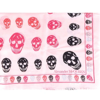 Shop Alexander Mcqueen Skull Scarf In Multi