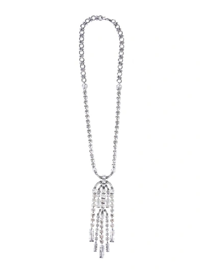 Shop Lanvin Sparkling Falls Necklace In Silver