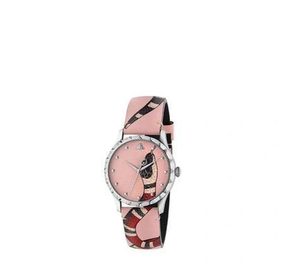 Shop Gucci Le Marché Des Merveilles 38mm Watch In Pink