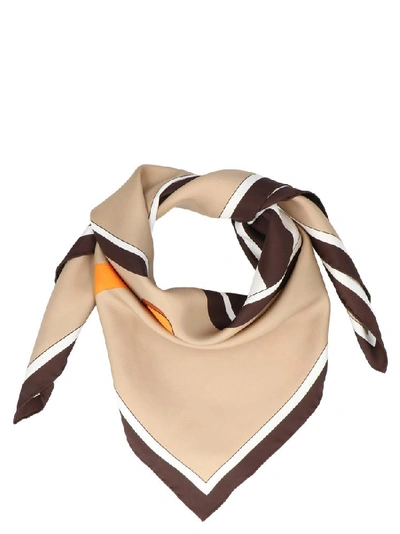 Shop Burberry Tb Logo Monogram Foulard In Multi