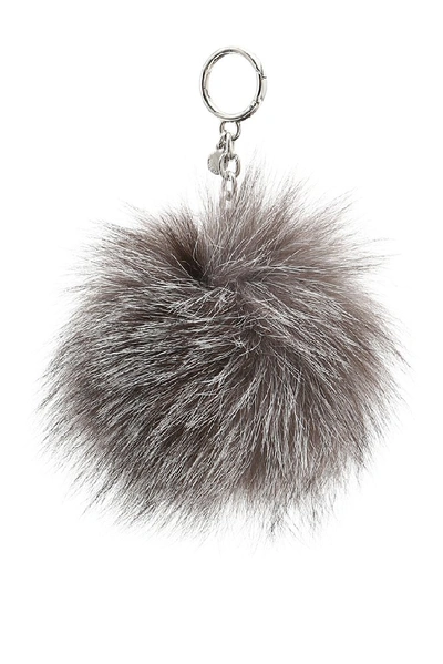 Shop Michael Michael Kors Fur Ball Key Chain In Multi