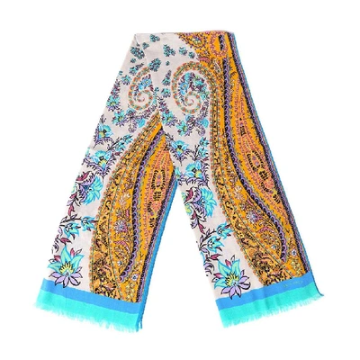 Shop Etro Mixed Printed Scarf In Multi