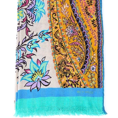 Shop Etro Mixed Printed Scarf In Multi