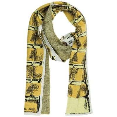 Shop Moschino Teddy Watch Effect Scarf In Multi