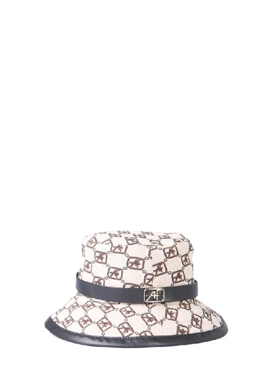 Shop Alberta Ferretti Monogram Print Hat In Multi