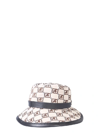 Shop Alberta Ferretti Monogram Print Hat In Multi