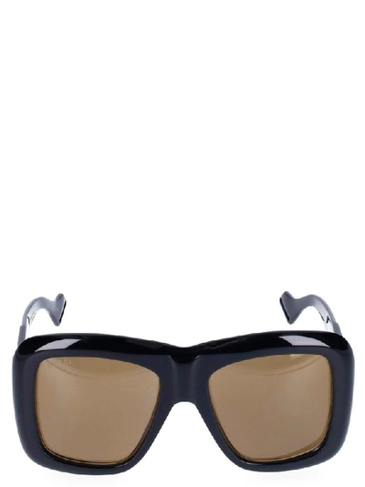 Shop Gucci Eyewear Oversized Sunglasses In Black