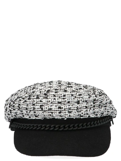 Shop Karl Lagerfeld Tweed Hat In Multi