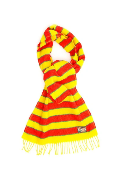 Shop Kenzo Striped Fringed Scarf In Multi