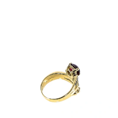 Shop Angostura Jewelled Detail Ring In Gold