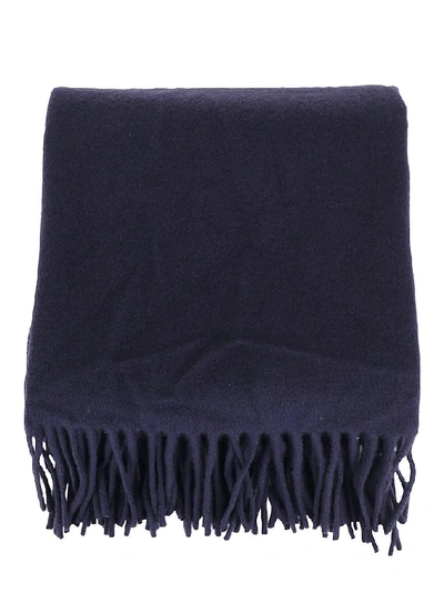 Shop Canada Goose Fringed Scarf In Navy