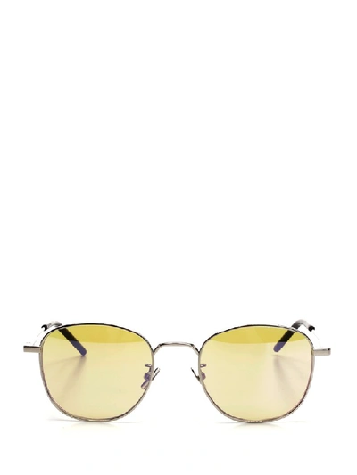 Shop Saint Laurent Eyewear Round Frame Sunglasses In Multi