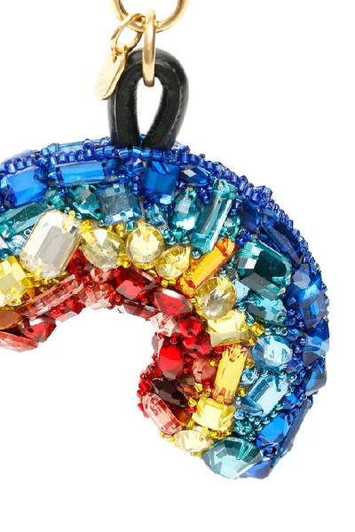 Shop Anya Hindmarch Crystal Rainbow Key Ring In Multi