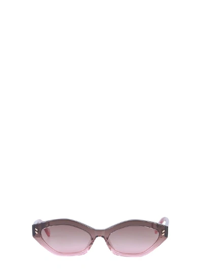 Shop Stella Mccartney Eyewear Oval Framed Sunglasses In Multi