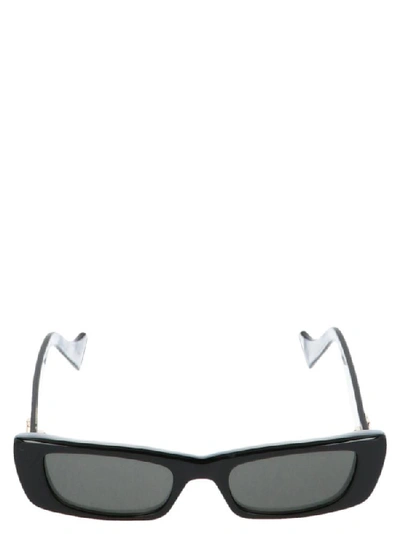 Shop Gucci Eyewear Rectangular Sunglasses In Black