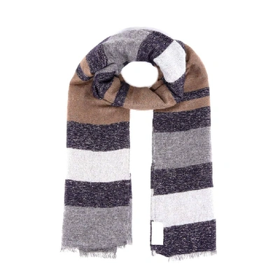 Shop Brunello Cucinelli Striped Scarf In Multi