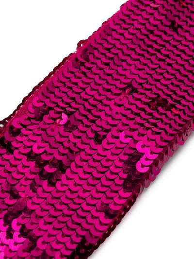 Shop Attico Sequin Embroidered Waist Belt In Pink