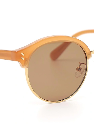 Shop Stella Mccartney Eyewear Round Tinted Sunglasses In Orange