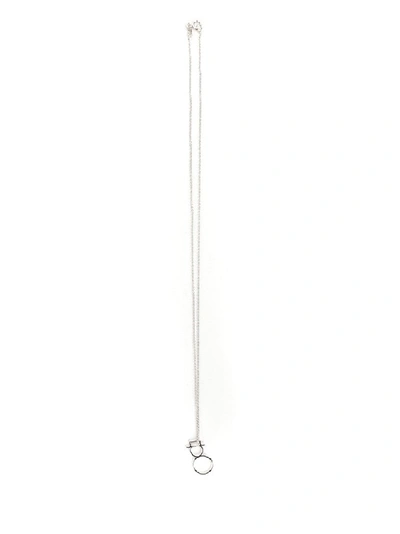 Shop Aliita Snowman Pendant Necklace In Silver