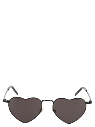 Shop Saint Laurent Eyewear Heart Frame Sunglasses In Black