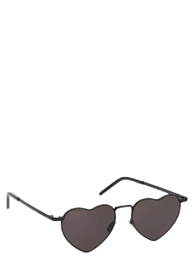 Shop Saint Laurent Eyewear Heart Frame Sunglasses In Black