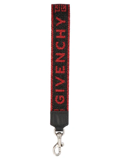 Shop Givenchy Logo Embroidered Tag Keyring In Multi