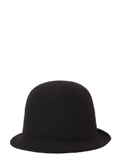 Shop Stella Mccartney Plain Round Hat In Black