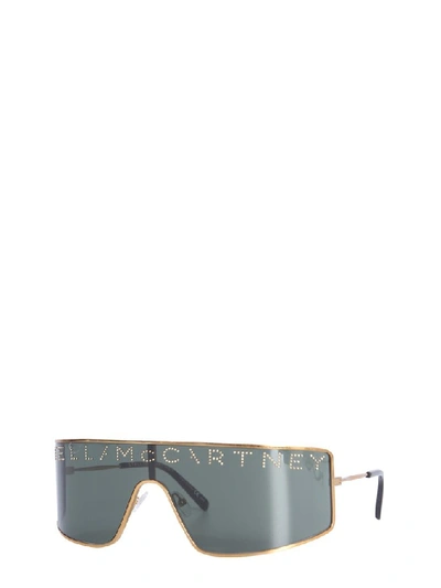 Shop Stella Mccartney Embellished Logo Sunglasses In Gold