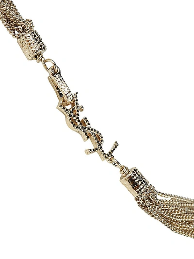 Shop Saint Laurent Loulou Necklace In Gold