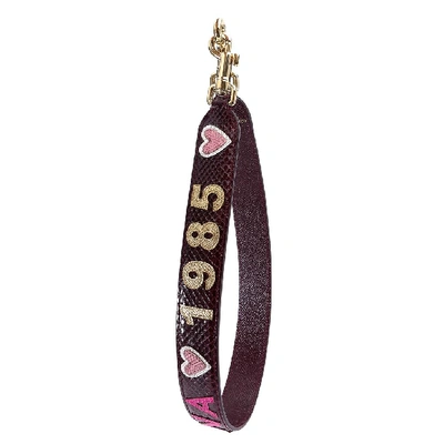 Shop Dolce & Gabbana Logo Appliqué Bag Strap In Multi