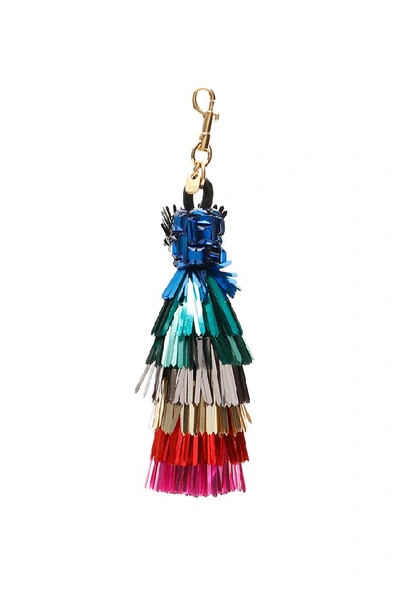 Shop Anya Hindmarch Tassel Key Ring In Multi