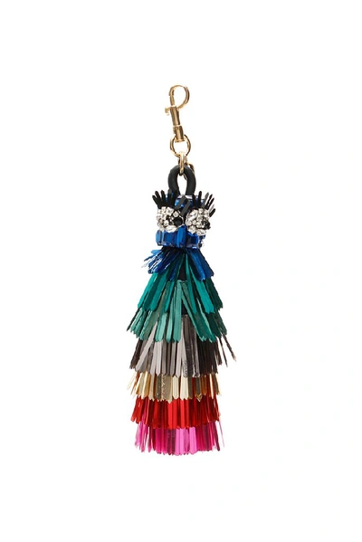 Shop Anya Hindmarch Tassel Key Ring In Multi