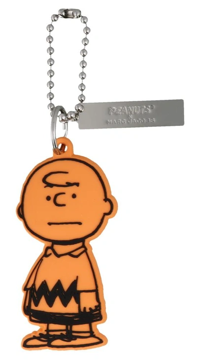 Shop Marc Jacobs Peanuts Graphic Keyring In Orange